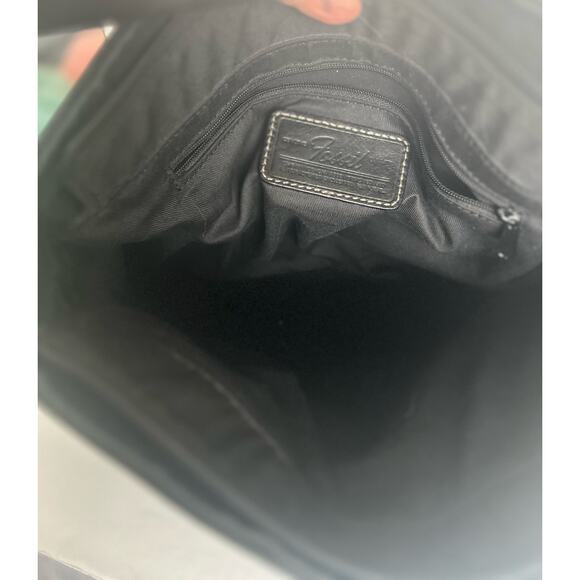 Fossil Women's Canvas and Leather Black Lots of Pockets Shoulder Bag - Picture 11 of 13